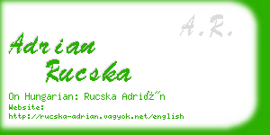 adrian rucska business card